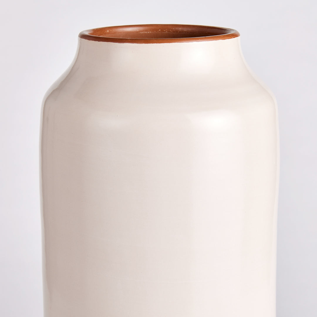 Chiara Beige Decorative Vase, Tall