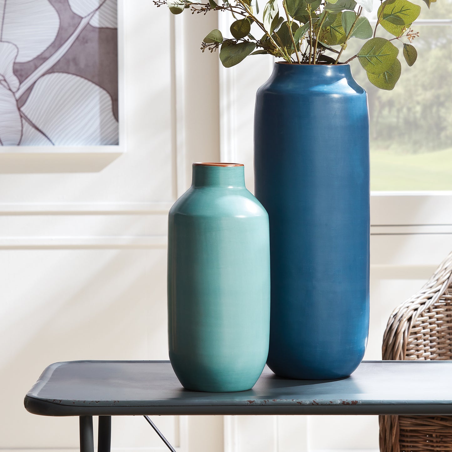 Chiara Pastel Blue Bottle Vase