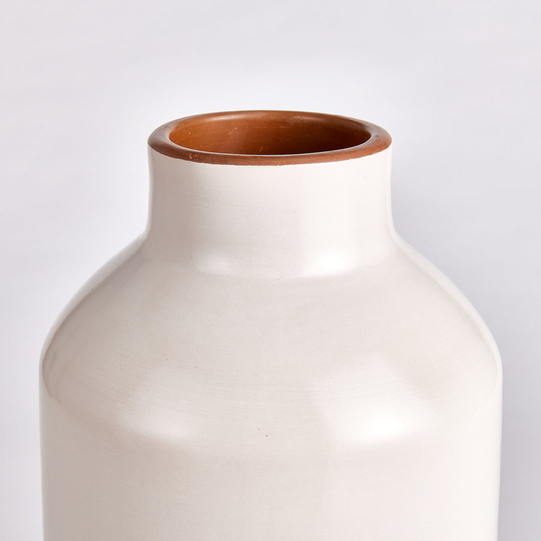 Chiara Beige Bottle Vase