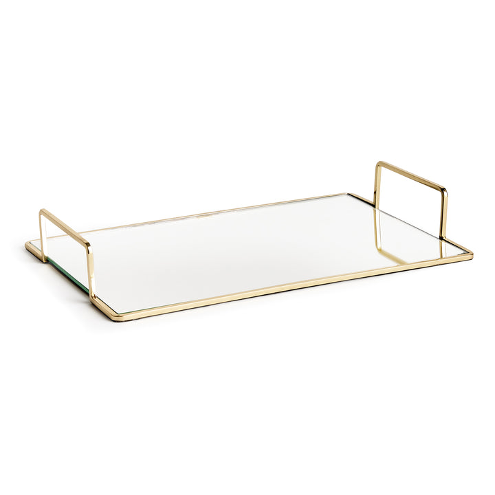 Small Gold Mirrored Tray for Modern Home Decor