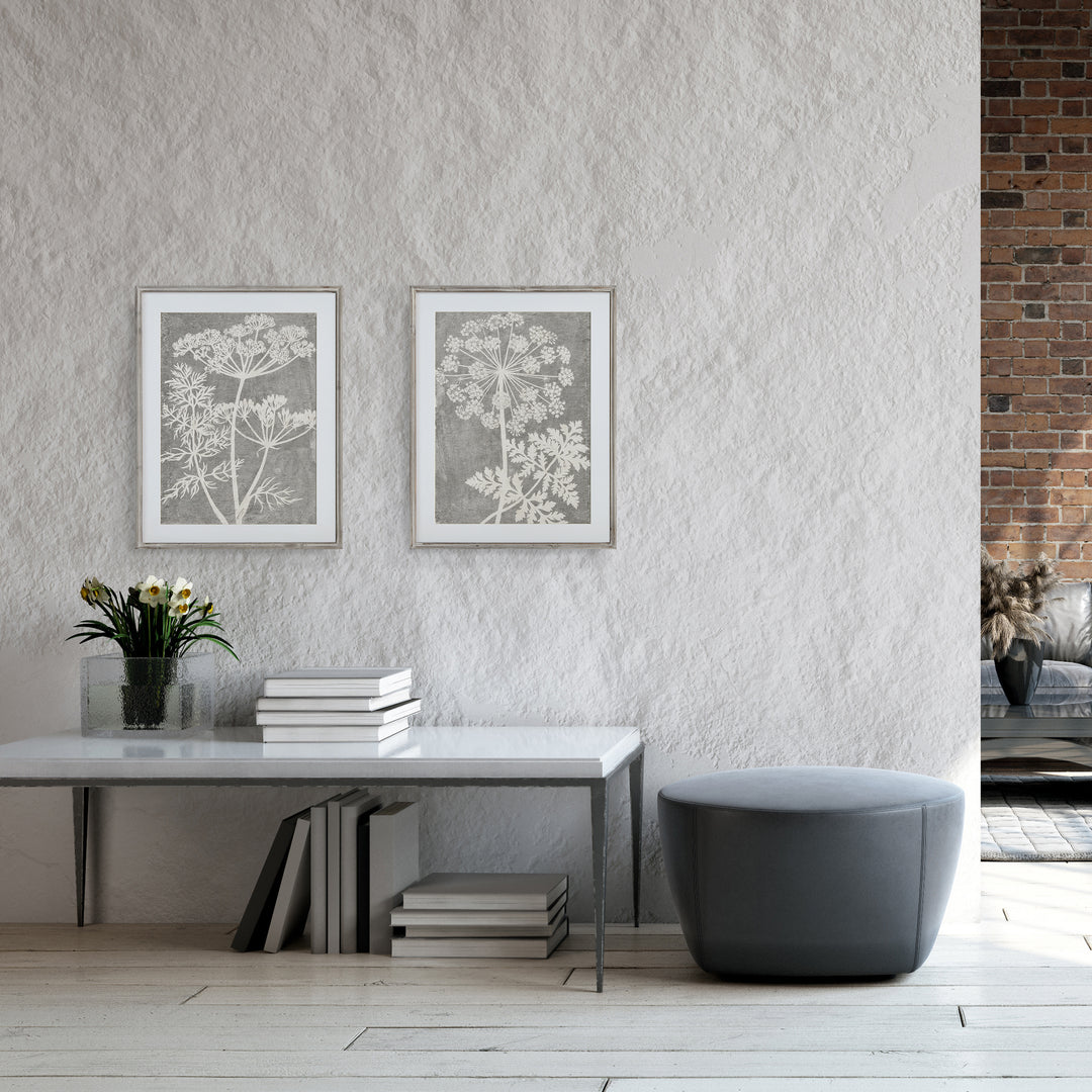 Monochrome Botanical Wall Prints, Set Of 2