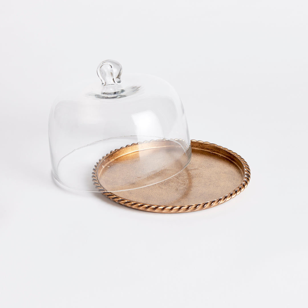 Braiden Tray With Cloche, Small