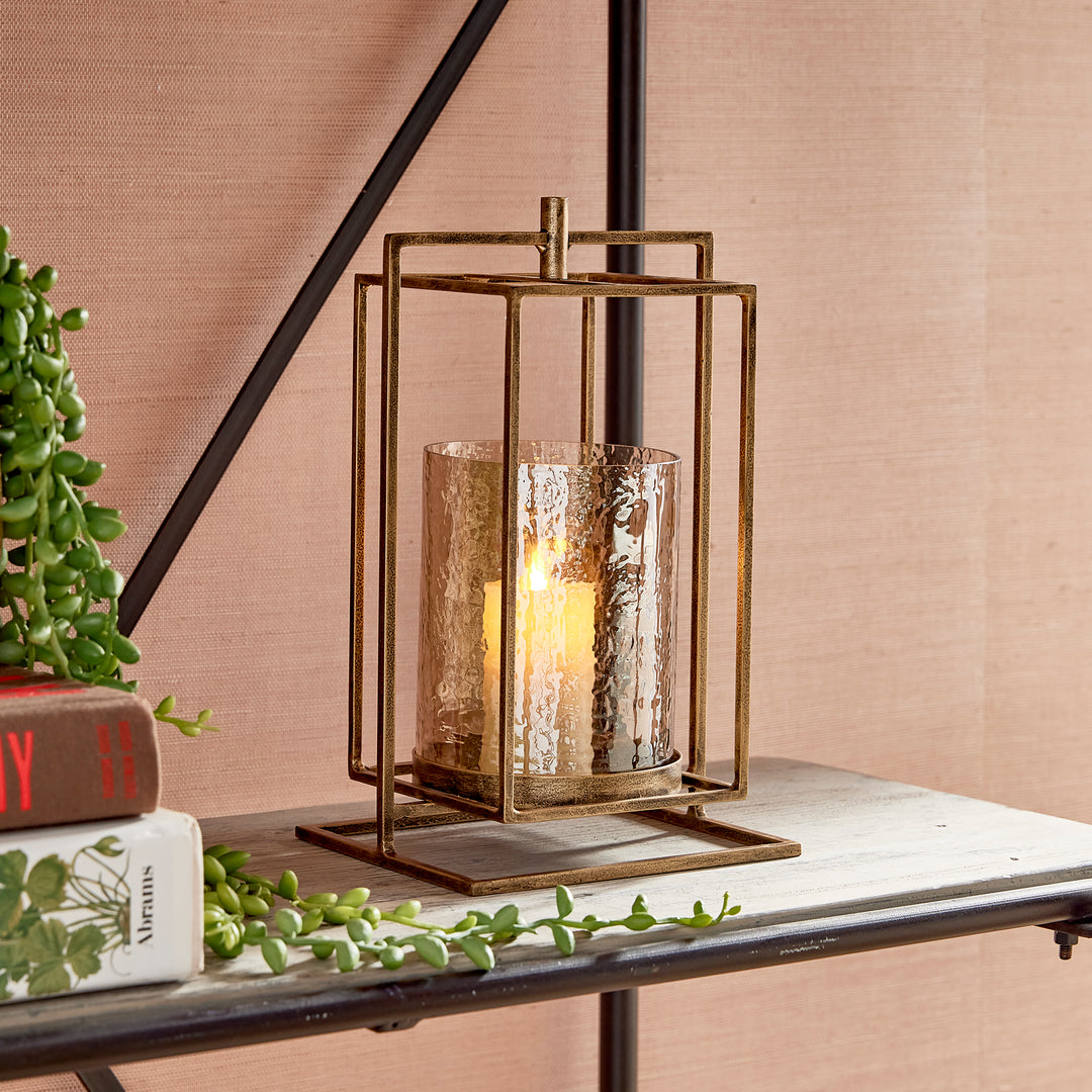 Modern Antique Gold Hurricane - Small 11.5"