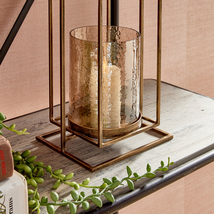 Modern Antique Gold Hurricane - Small 11.5"