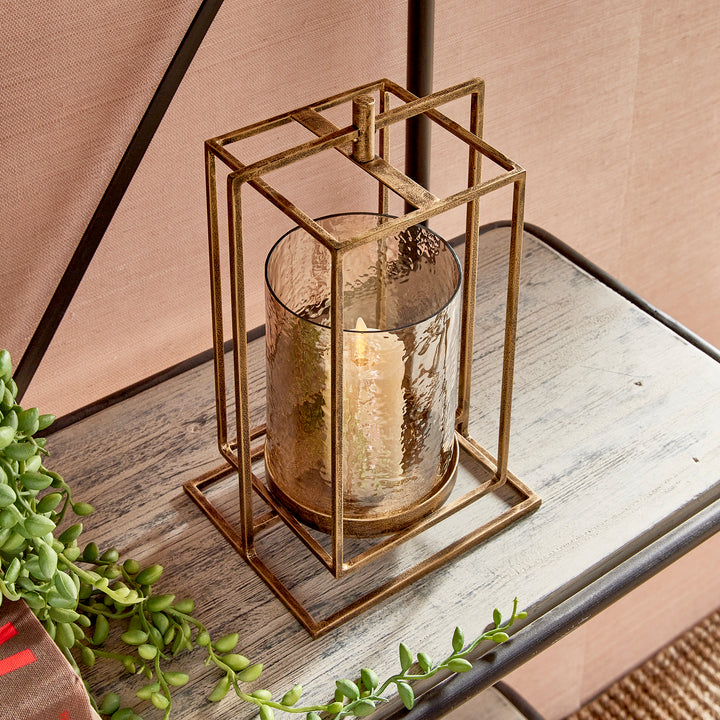 Modern Antique Gold Hurricane - Small 11.5"