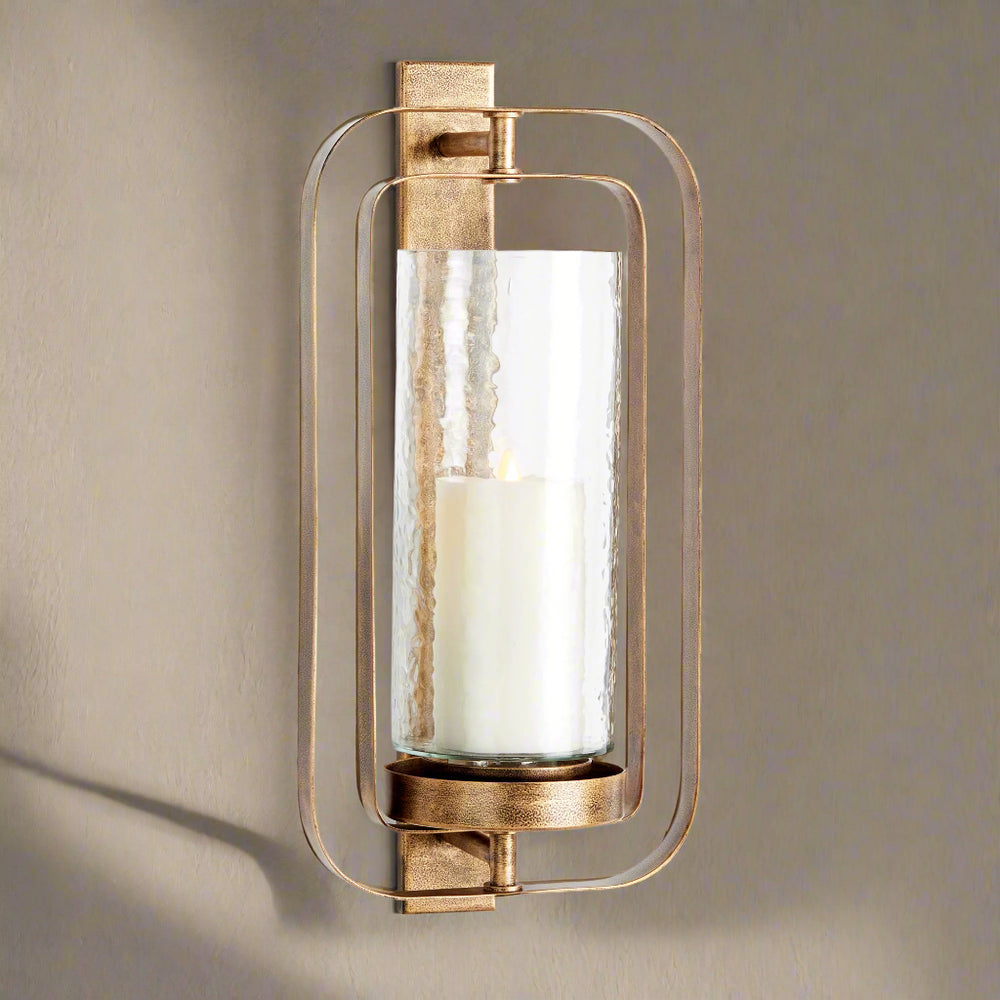 Gold Wall Hurricane Candleholder