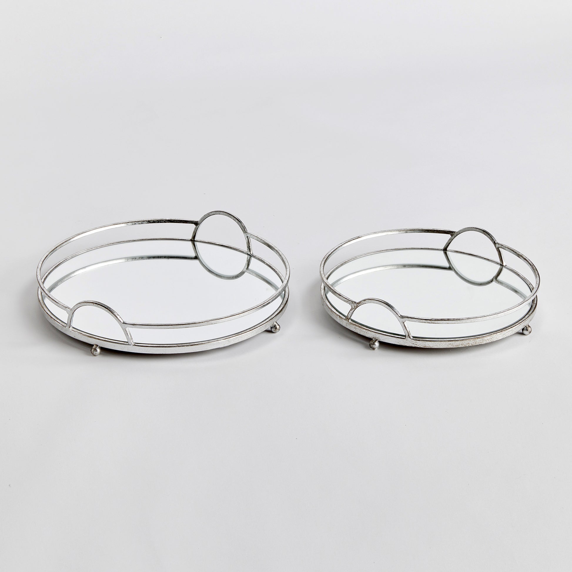 Mia Silver Mirrored Trays