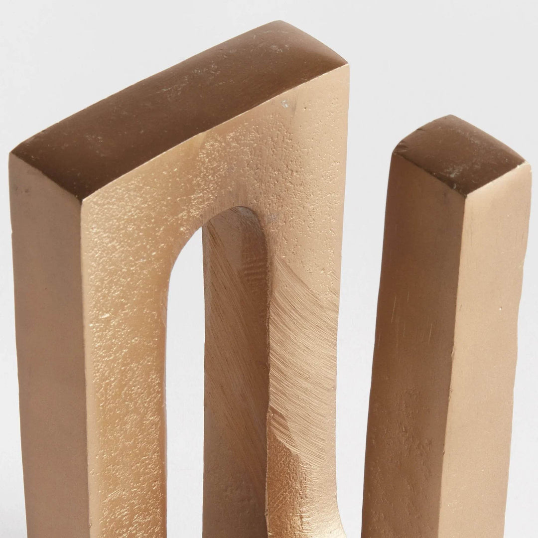 Modern Brass Cast Aluminum Sculpture