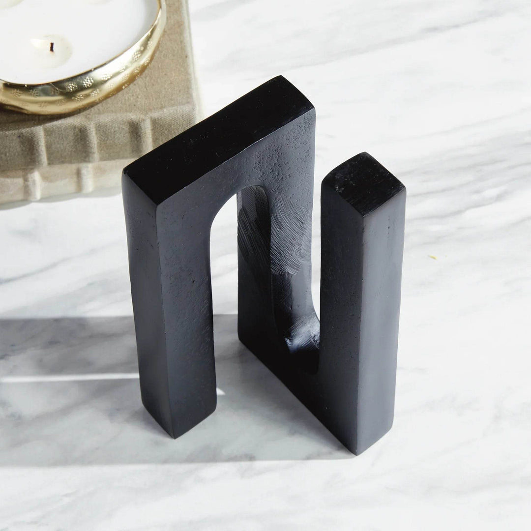 Modern Black & Bronze Cast Aluminum Sculpture