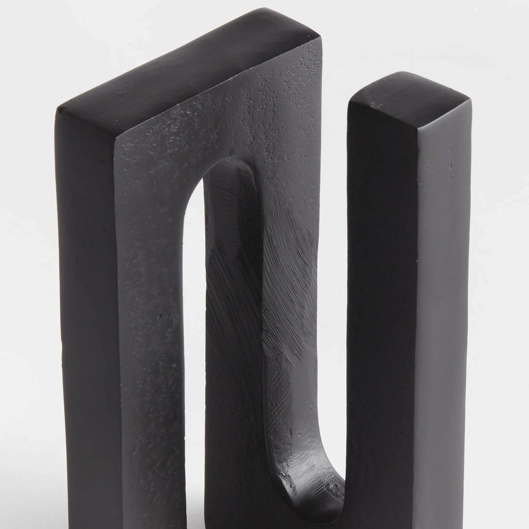 Modern Black & Bronze Cast Aluminum Sculpture
