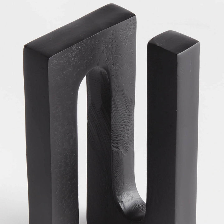 Modern Black & Bronze Cast Aluminum Sculpture