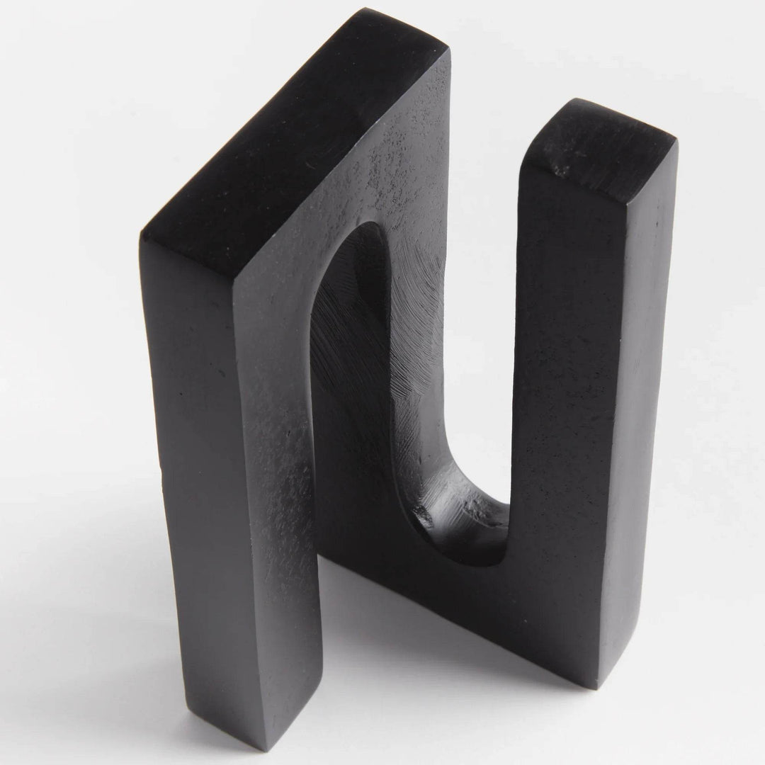 Modern Black & Bronze Cast Aluminum Sculpture