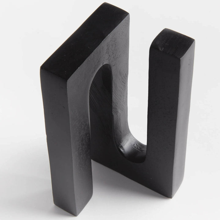 Modern Black & Bronze Cast Aluminum Sculpture