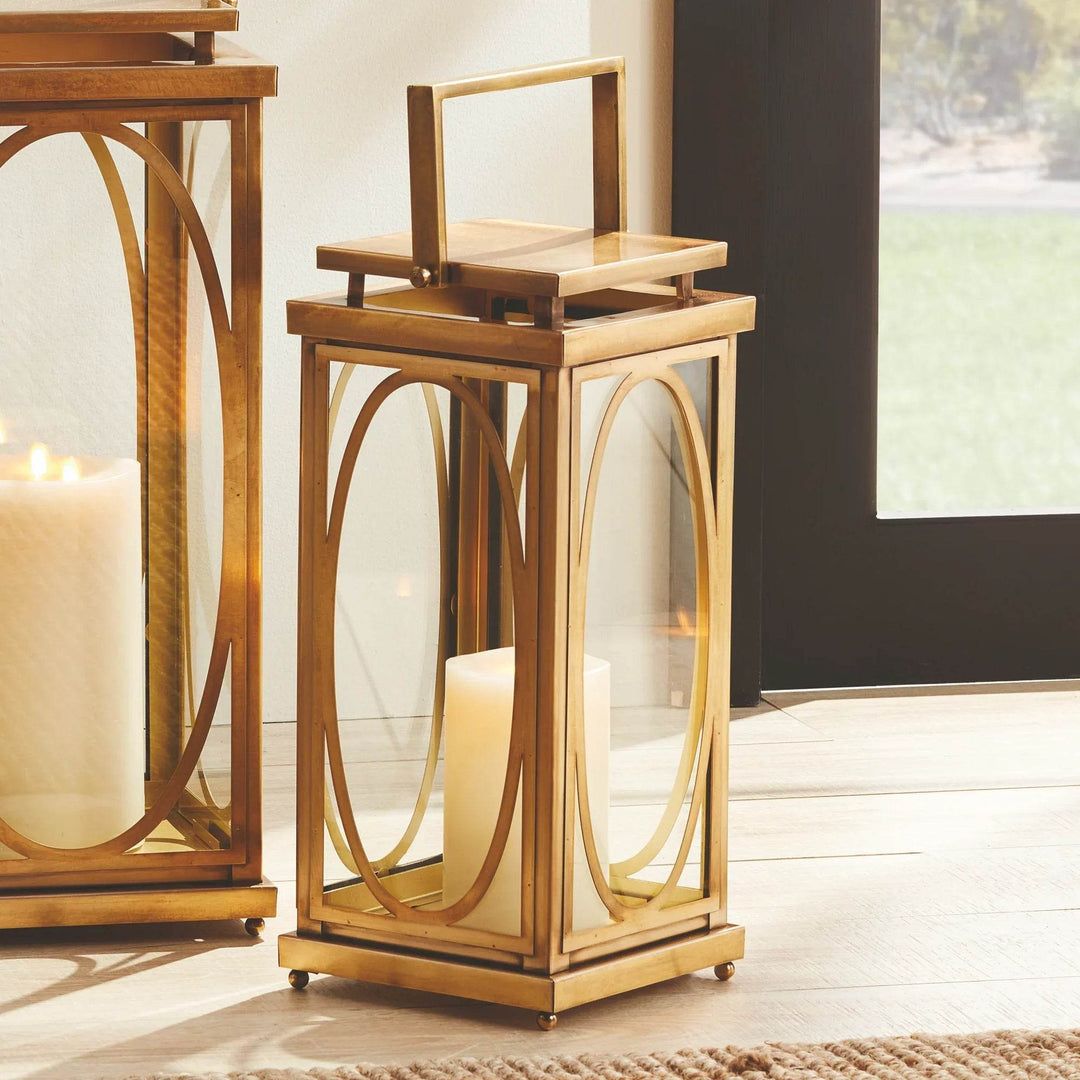 Small Brass Colonial Lantern - Classic Candle Holder