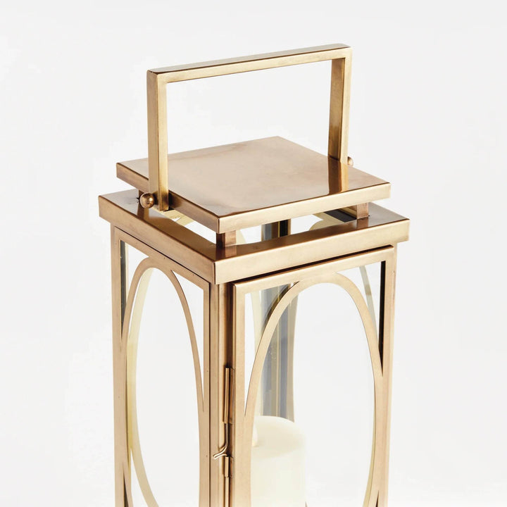 Small Brass Colonial Lantern - Classic Candle Holder