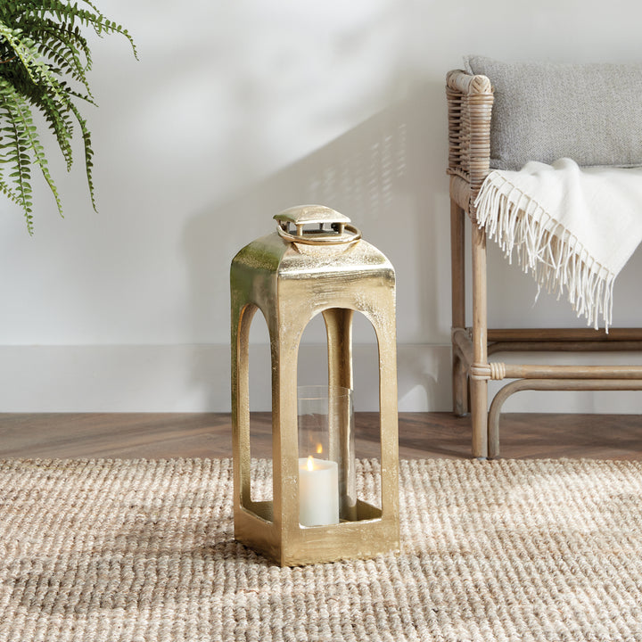 Small Champagne Gold Lantern Sophisticated Statement Piece