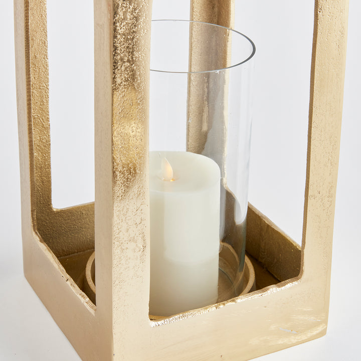 Small Champagne Gold Lantern Sophisticated Statement Piece