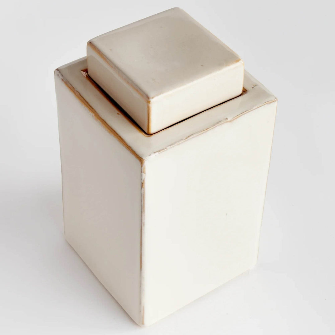 Artisan Stoneware Decorative Jar