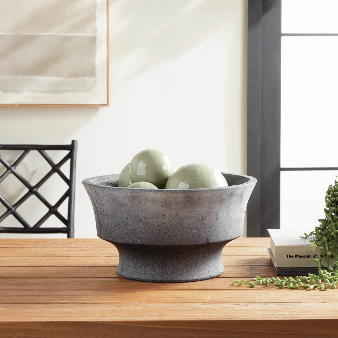 Handcrafted Washed Black Terracotta Bowl - Delamere Design