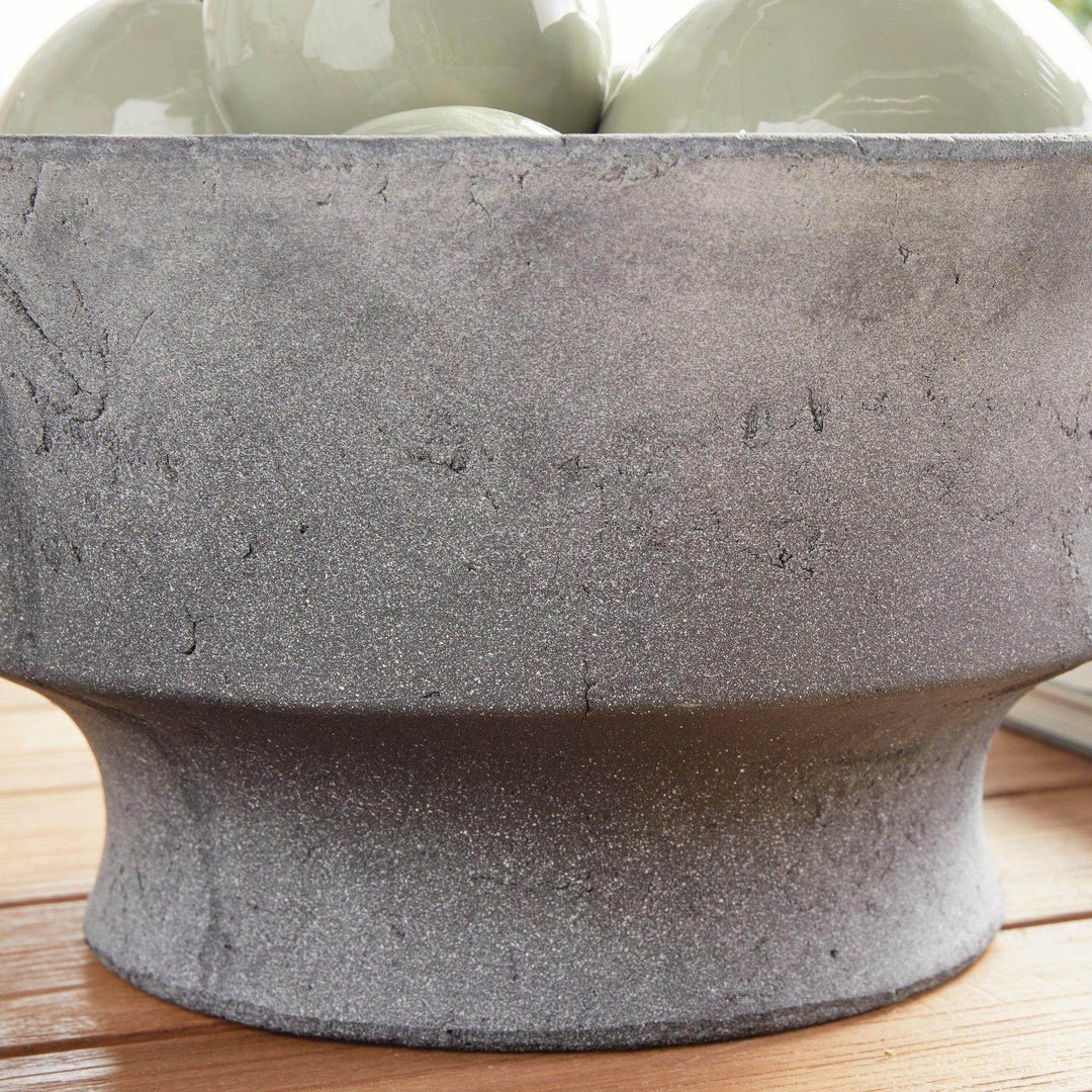 Handcrafted Washed Black Terracotta Bowl - Delamere Design
