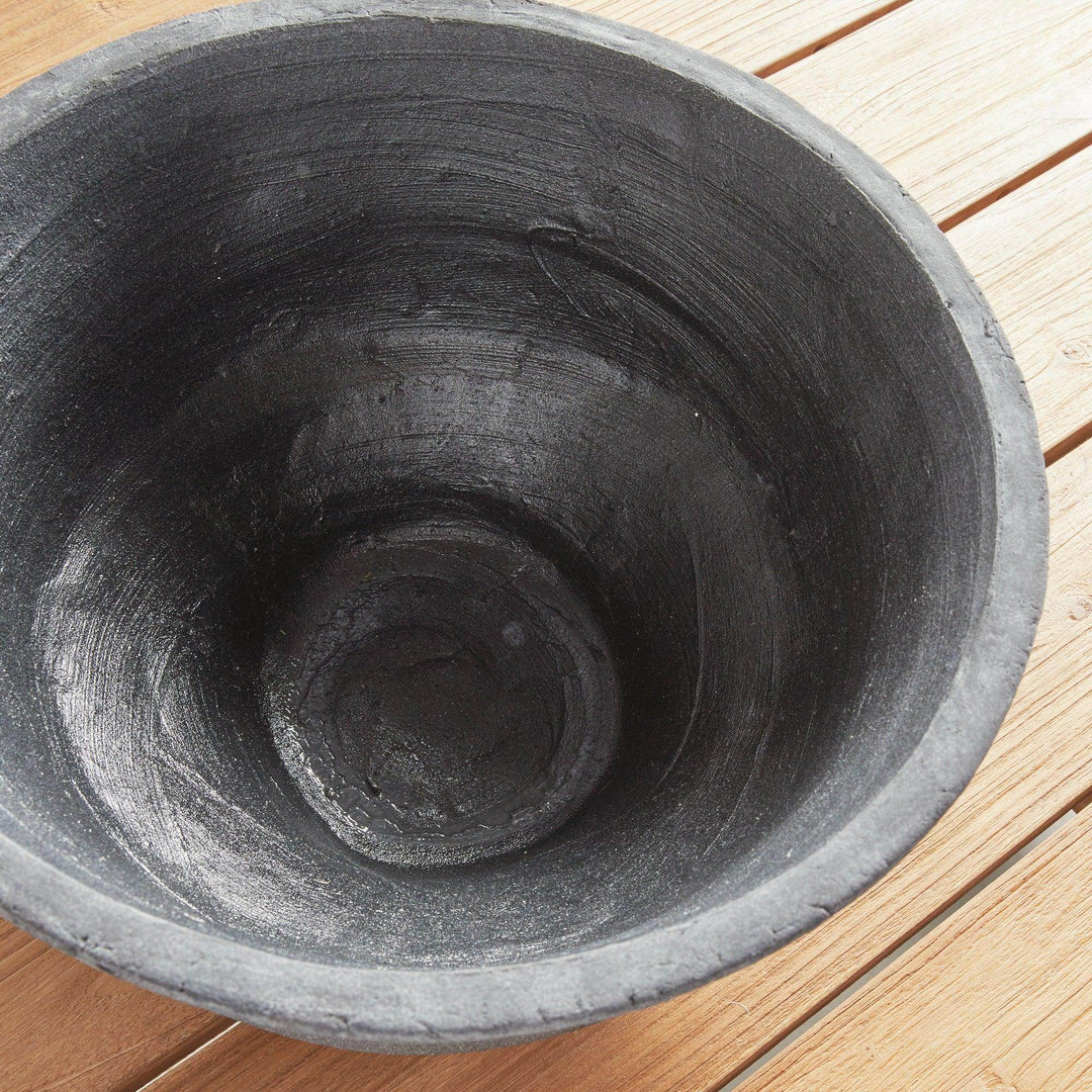 Handcrafted Washed Black Terracotta Bowl - Delamere Design