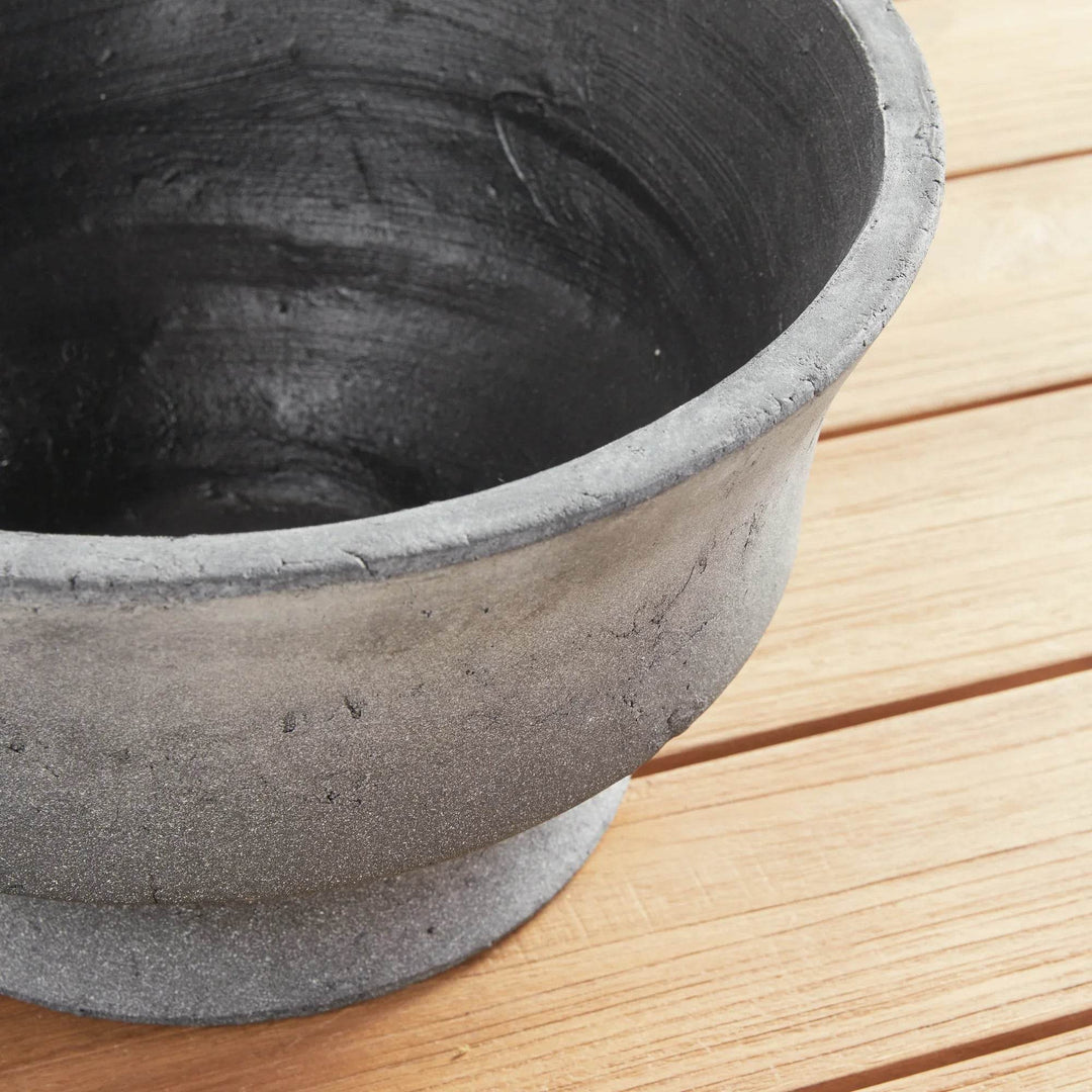 Handcrafted Washed Black Terracotta Bowl - Delamere Design
