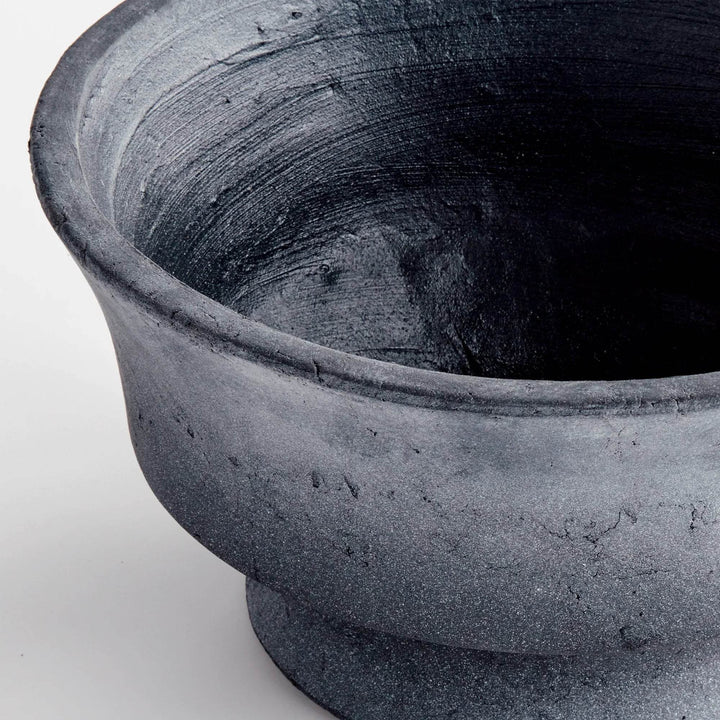 Handcrafted Washed Black Terracotta Bowl - Delamere Design