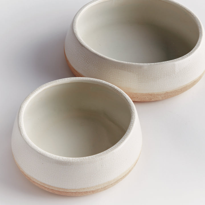 Handcrafted Warm White Decorative Bowl Set