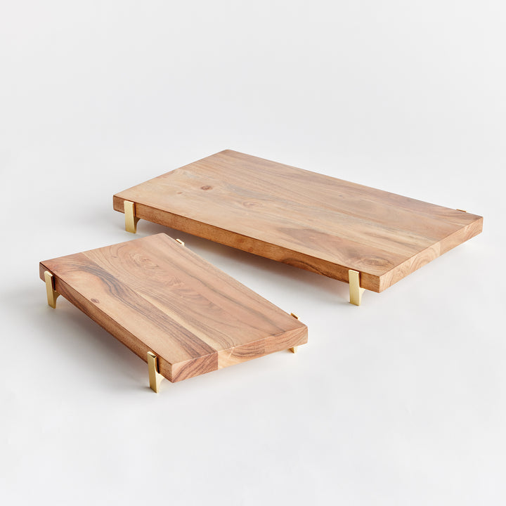 Elegant Acacia Wood Serving Board Set