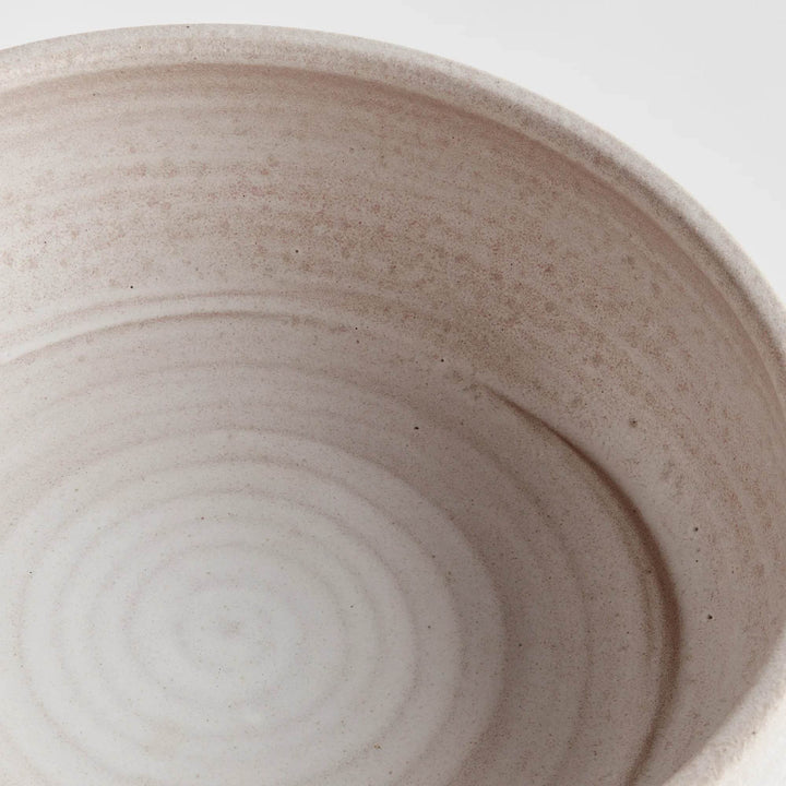 Hand-Thrown White Ceramic Decorative Bowl with Matte Finish