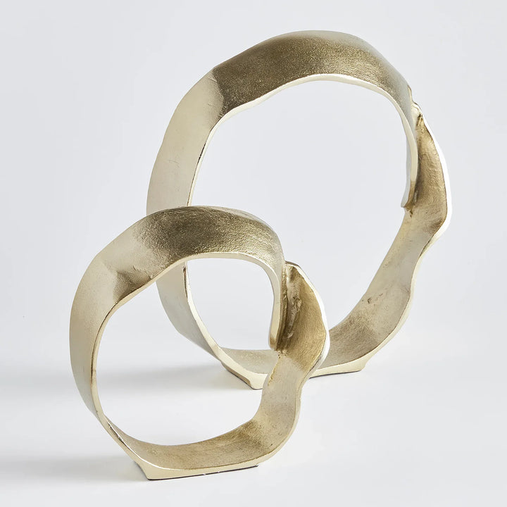 Abstract Gold Sculptures, Set Of 2