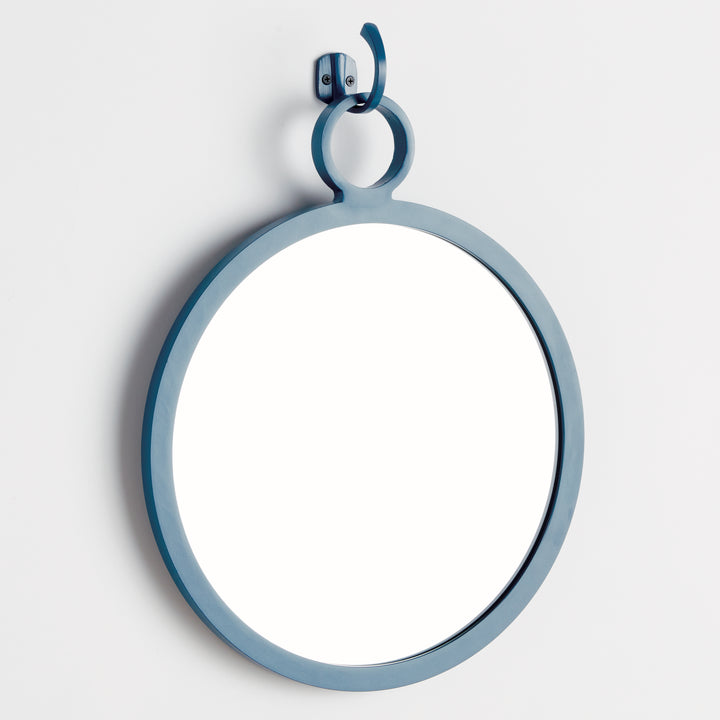 Blue Round Wall Mirror