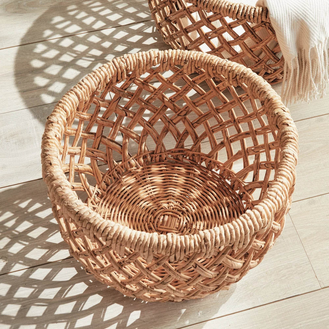 Handwoven Banana Rattan Baskets for Elegant Storage and Decor