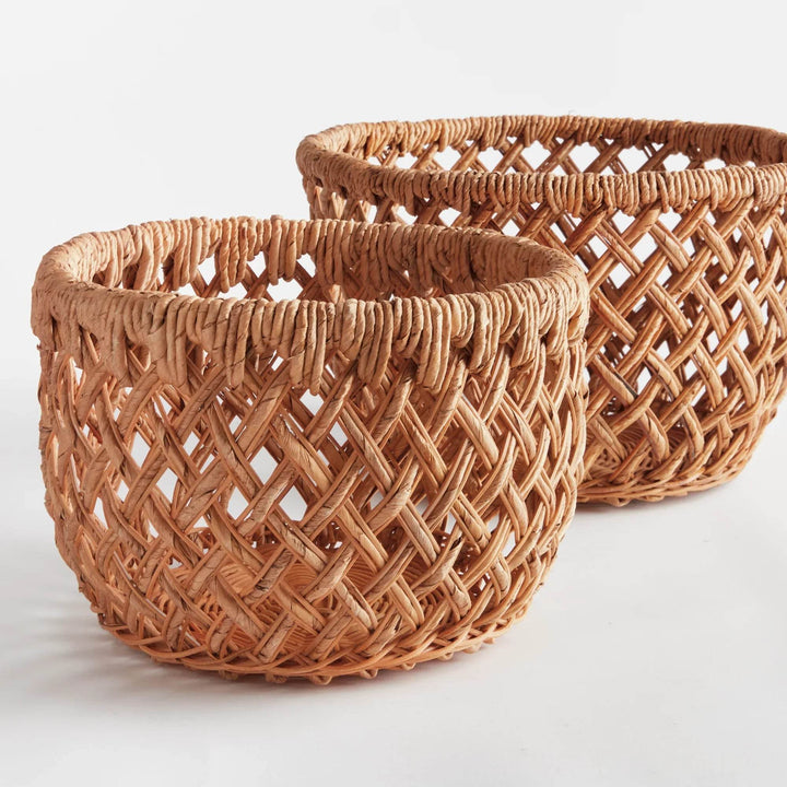 Handwoven Banana Rattan Baskets for Elegant Storage and Decor