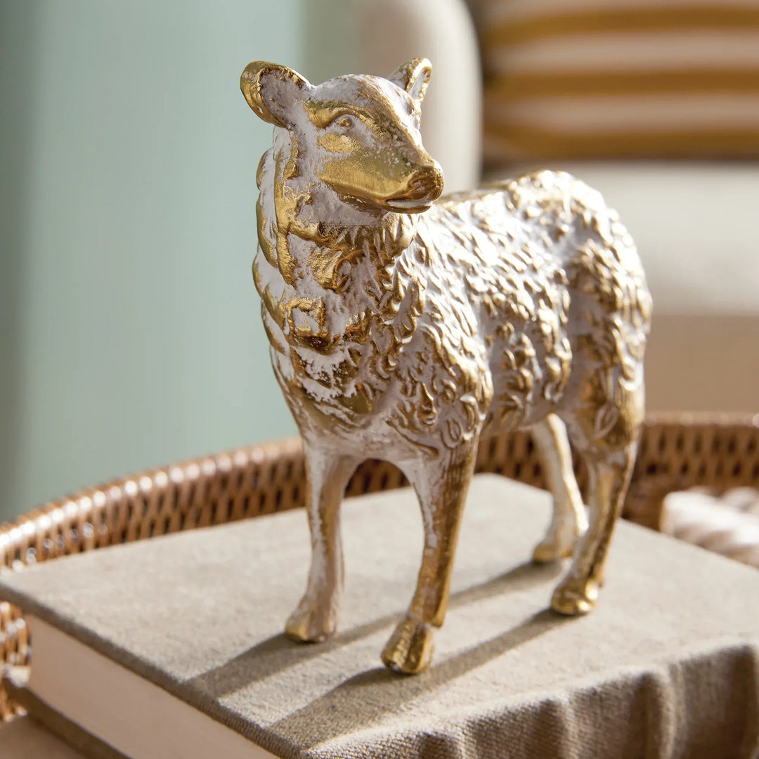 Golden Sheep Sculpture