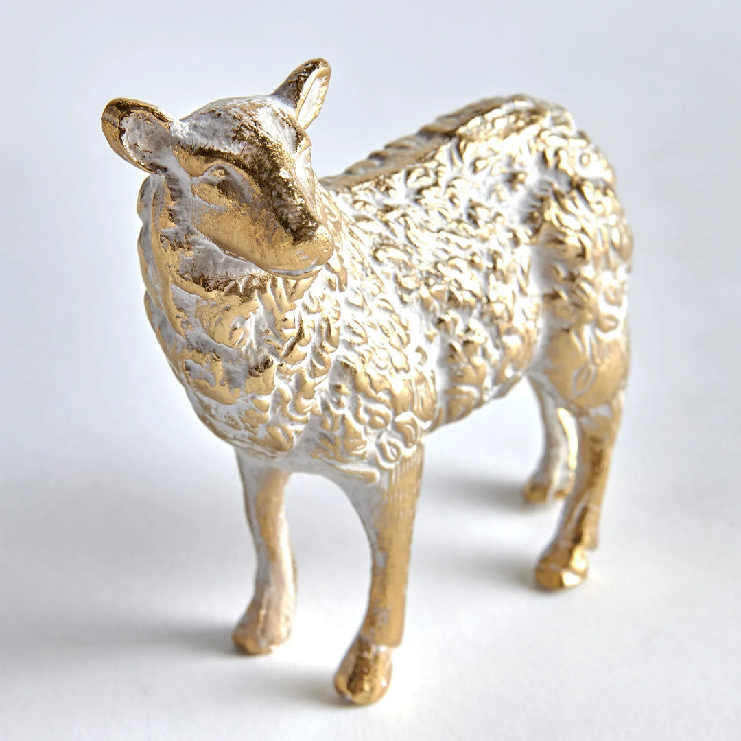 Golden Sheep Sculpture