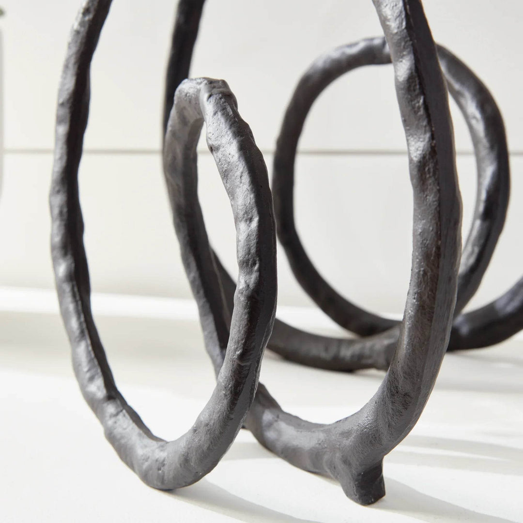 Modern Black and Bronze Sculptures - Set of 2