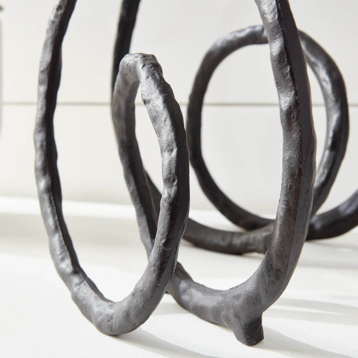 Modern Black and Bronze Sculptures - Set of 2