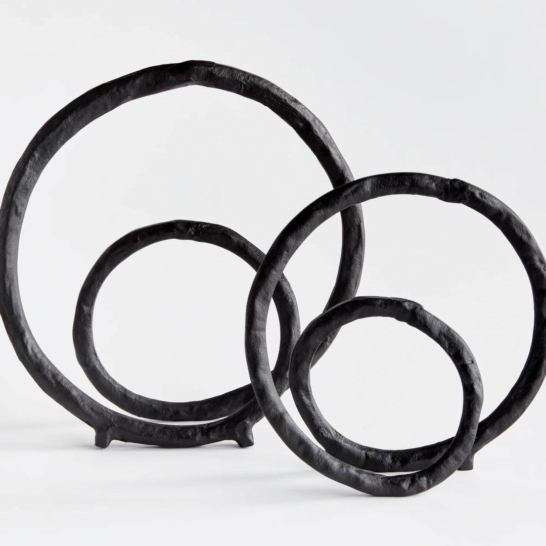 Modern Black and Bronze Sculptures - Set of 2