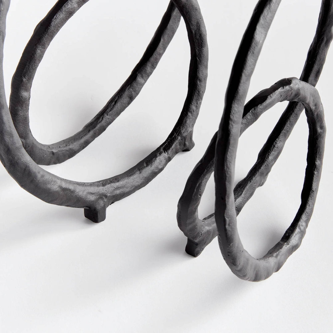 Modern Black and Bronze Sculptures - Set of 2