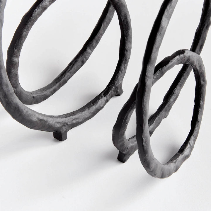 Modern Black and Bronze Sculptures - Set of 2