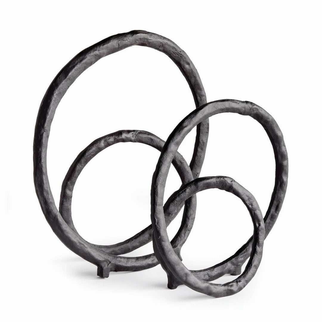 Modern Black and Bronze Sculptures - Set of 2