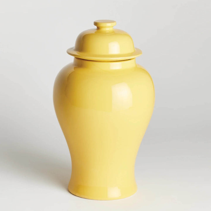 Lili Yellow Ceramic Lidded Ginger Jar - Small