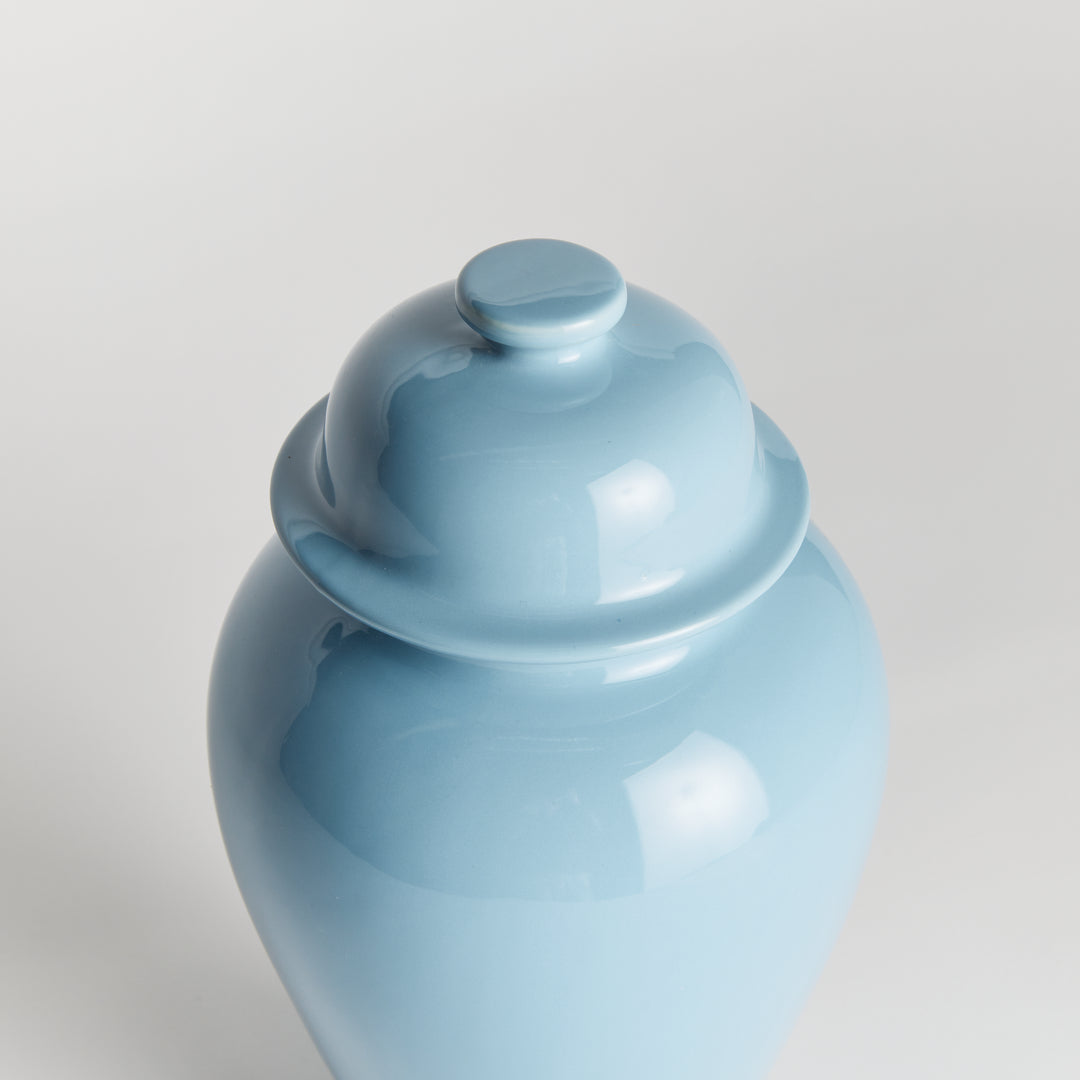 Lili Blue Ceramic Lidded Ginger Jar, Large