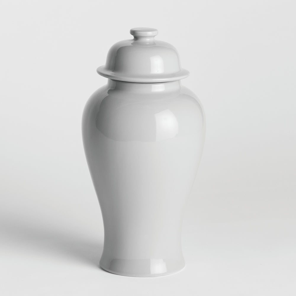 Lili White Ceramic Lidded Ginger Jar - Large