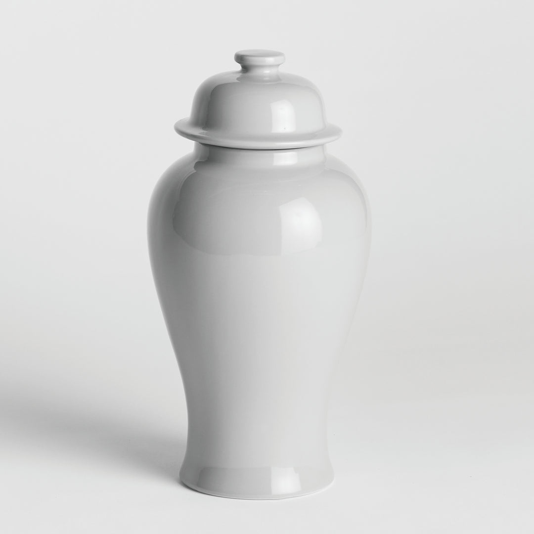 Lili White Ceramic Lidded Ginger Jar - Large