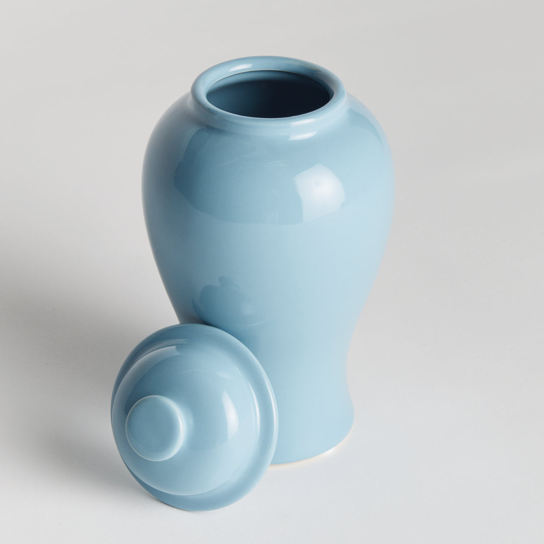 Lili Blue Ceramic Lidded Ginger Jar, Small