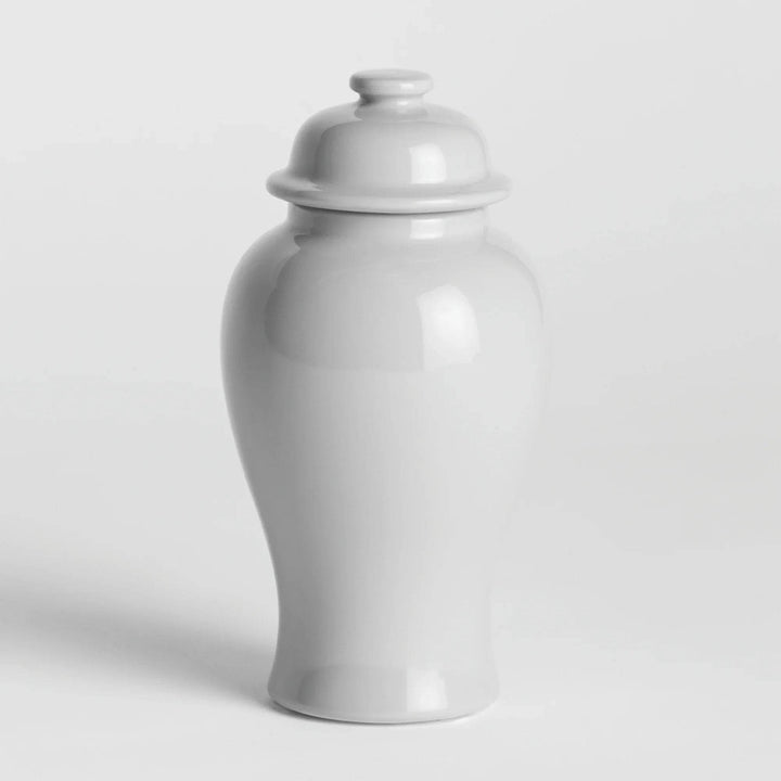 Lili White Ceramic Lidded Mini Ginger Jar