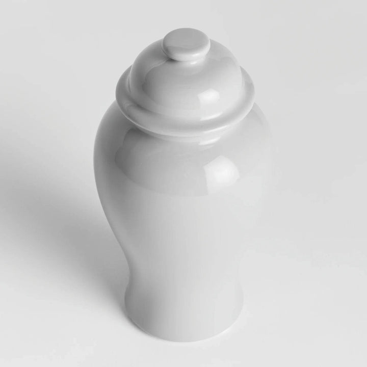 Lili White Ceramic Lidded Mini Ginger Jar