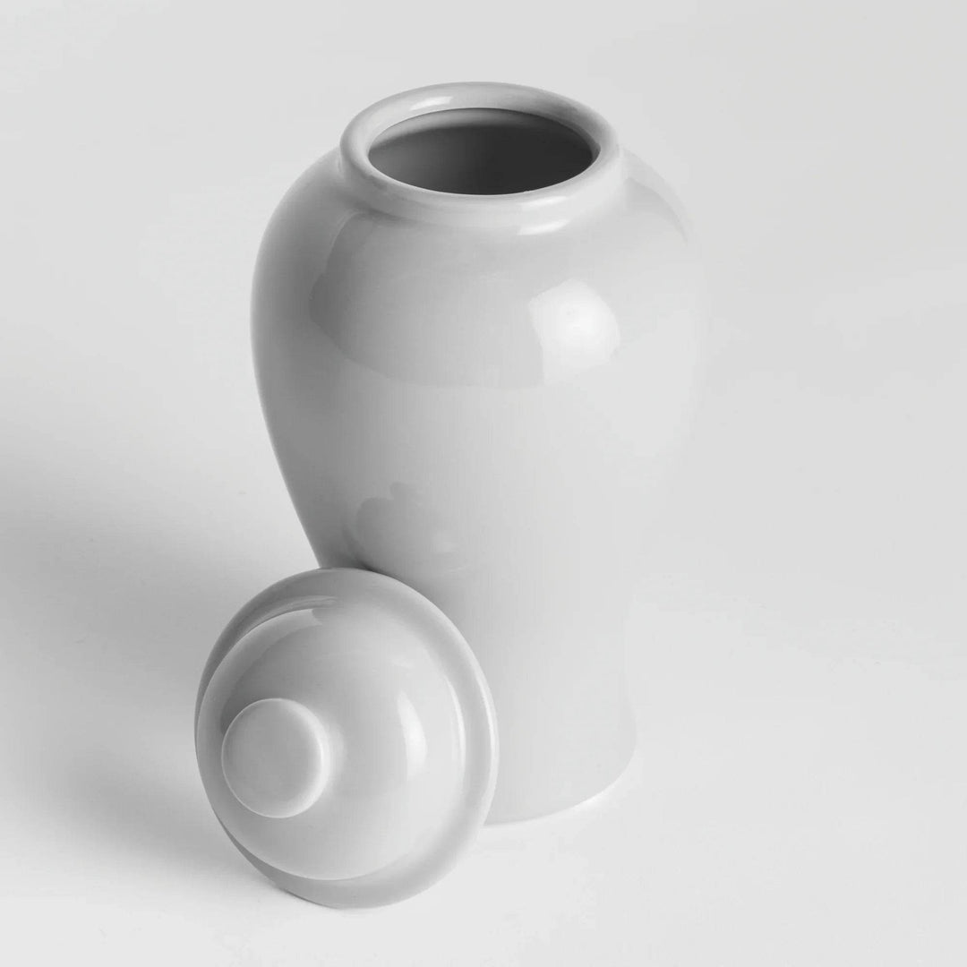 Lili White Ceramic Lidded Mini Ginger Jar